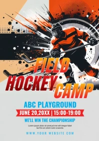 Hockey Event Flyer A4 template