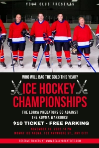 Hockey game, ice hockey, event Tumblr Graphic template