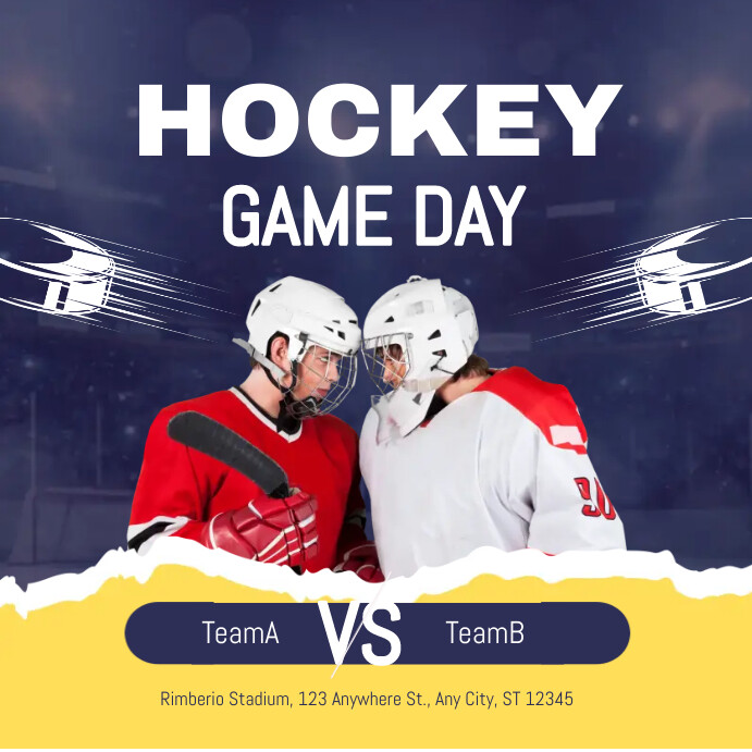 Hockey Game Day Template | PosterMyWall