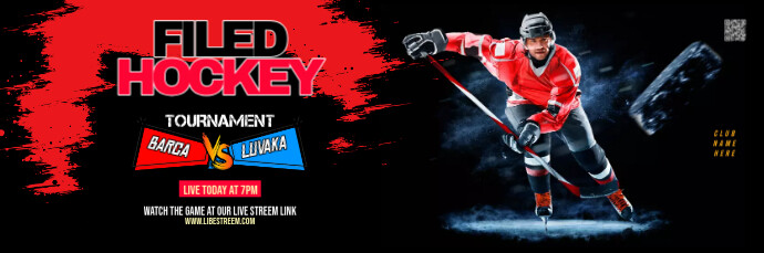 Hockey Game Email Header Template | PosterMyWall