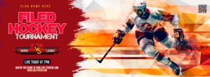 Hockey Game Facebook Cover Photo Facebook-coverfoto template