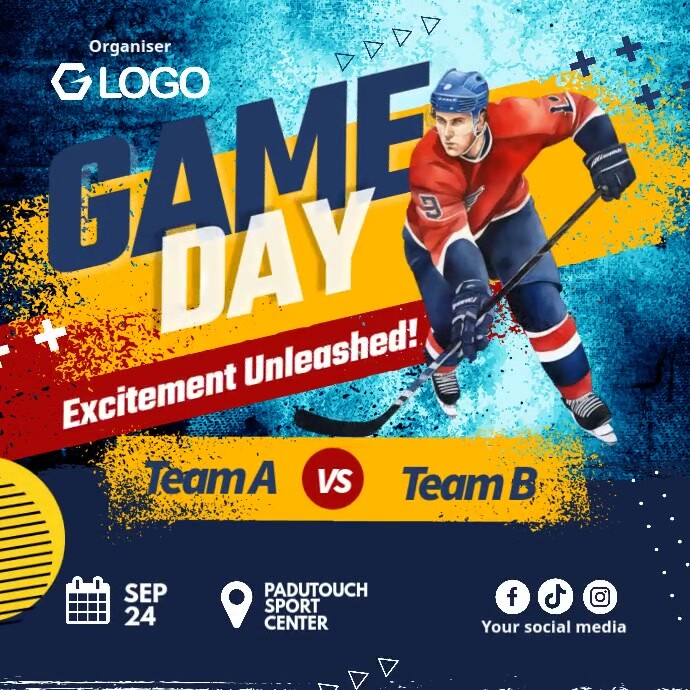 Hockey Game Instagram Template | PosterMyWall