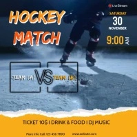 Hockey game match Publicación de Instagram template