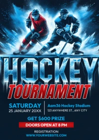 Hockey Game Night Flyer Template A4