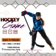 Hockey Game Promo Template Instagram-Beitrag