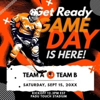 Hockey Game Social Media Instagram Post template