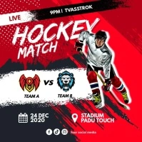 Hockey match day instagram social media template