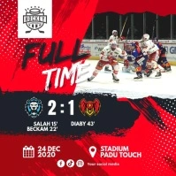 Hockey match day Result Instagram template