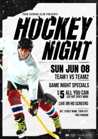 hockey night A4 template