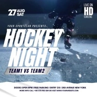 hockey night Instagram Post template
