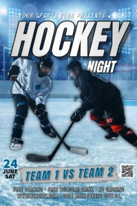 Hockey Night Poster template