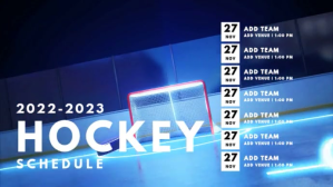 Hockey Schedule Template Digitalt display (16:9)