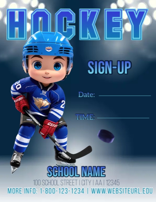 Hockey Signup Sheet Template PosterMyWall