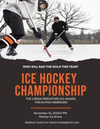 hockey template Flyer (US Letter)