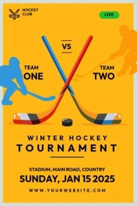 hockey template Poster