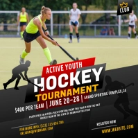Hockey Tournament Ad Instagram Post template