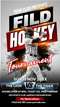 Hockey Tournament Historia de Instagram template