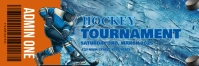 Hockey Tournament Ticket Banner 2' × 6' template