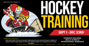 Hockey training Изображение, которым поделились на Facebook template