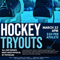 Hockey tryouts Message Instagram template