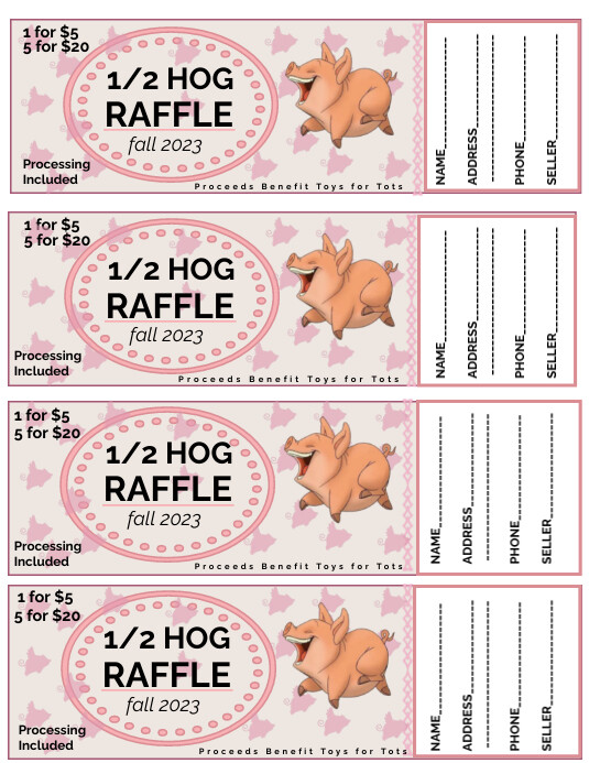 Hog Raffle Template | PosterMyWall