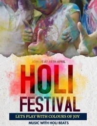Holi, Diwali, festival of colors Flyer (US Letter) template