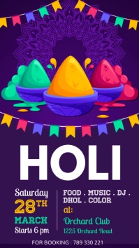 holi, diwali, holi festival, happy holi Instagram Story template