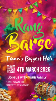 Holi, diwali, pongal, event Instagram Story template