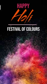 Holi, happy holi, festival of colours Instagram 快拍 template
