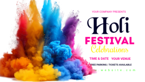 Holi, Party, holi Festival, hello holi Intestazione blog template