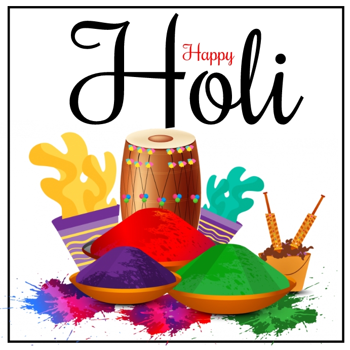 holi,diwali Instagram Post template