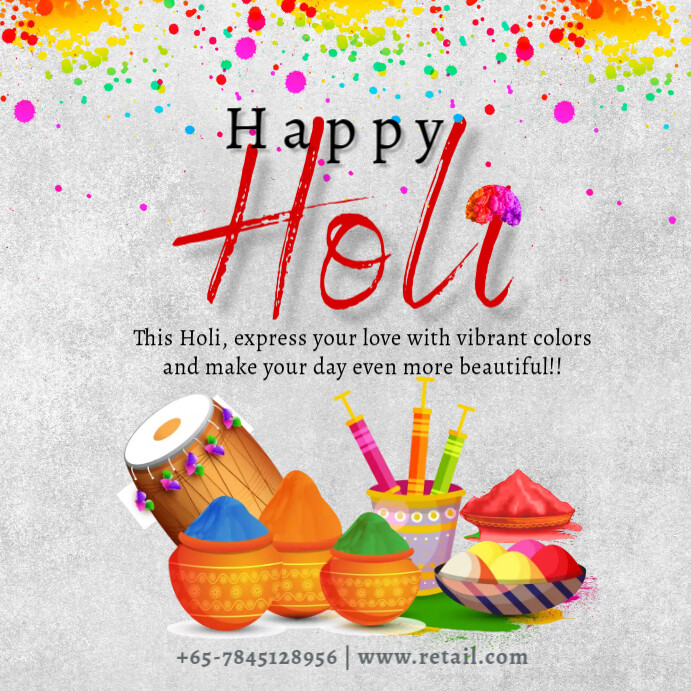 holi TEMPLATE Instagram Post