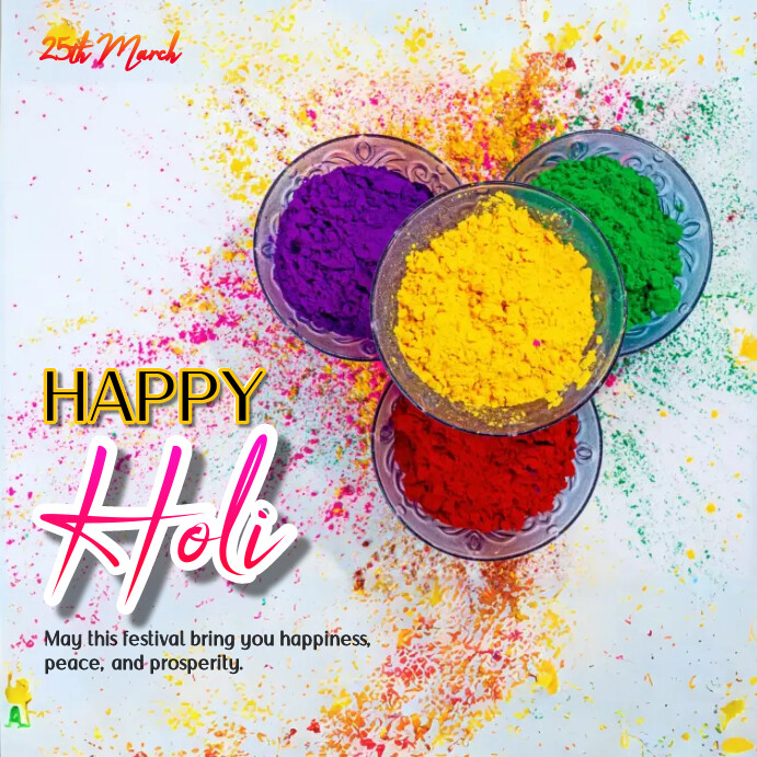 holi 2024 Instagram Post template