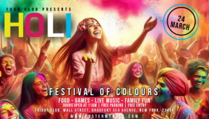 Holi Celebration, Festival of Colours Igama LeBhulogi Template