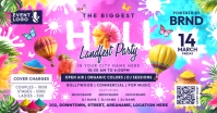 Holi Color Party Event Template Isithombe Esabiwe ku-Facebook