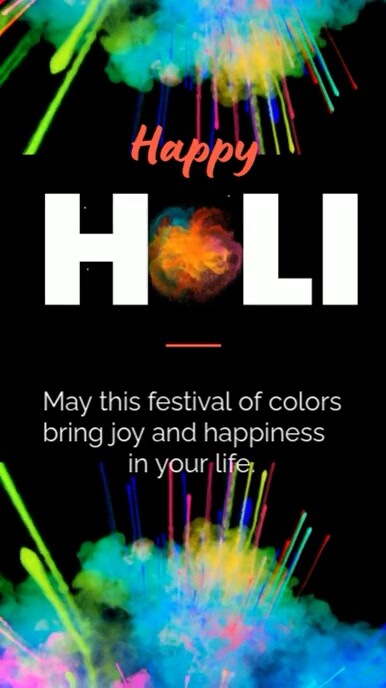 Holi day Instagram Story template