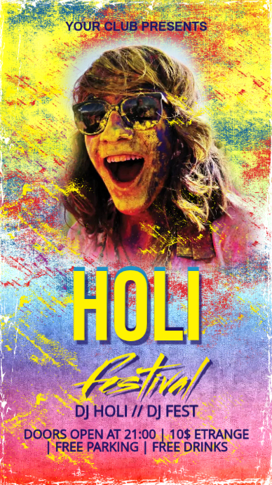 Holi Digital Display (9:16) template