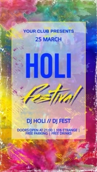 Holi Display digitale (9:16) template