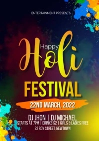 Holi A4 template