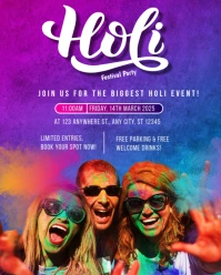 holi Instagram Portrait template