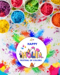 holi Instagram Portrait template