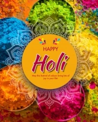 holi Instagram Portrait template