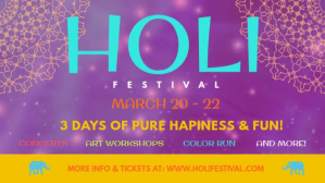 Holi Event Facebook Cover Video Facebook-covervideo (16:9) template