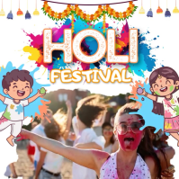 Holi Festival Ads Publicación de Instagram template