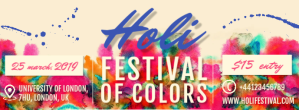 Holi Festival Banner Facebook 封面图片 template