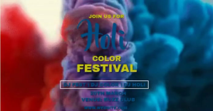 Holi festival Изображение, которым поделились на Facebook template