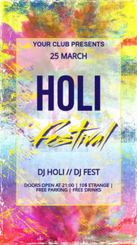Holi Festival Digitalt display Template
