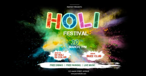 Holi Festival Facebook Shared Image Video template