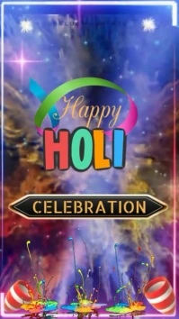 HOLI FESTIVAL FLYER TEMPLATE Digital Display (9:16)