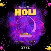 Holi Festival IG Post Video Cuadrado (1:1) template